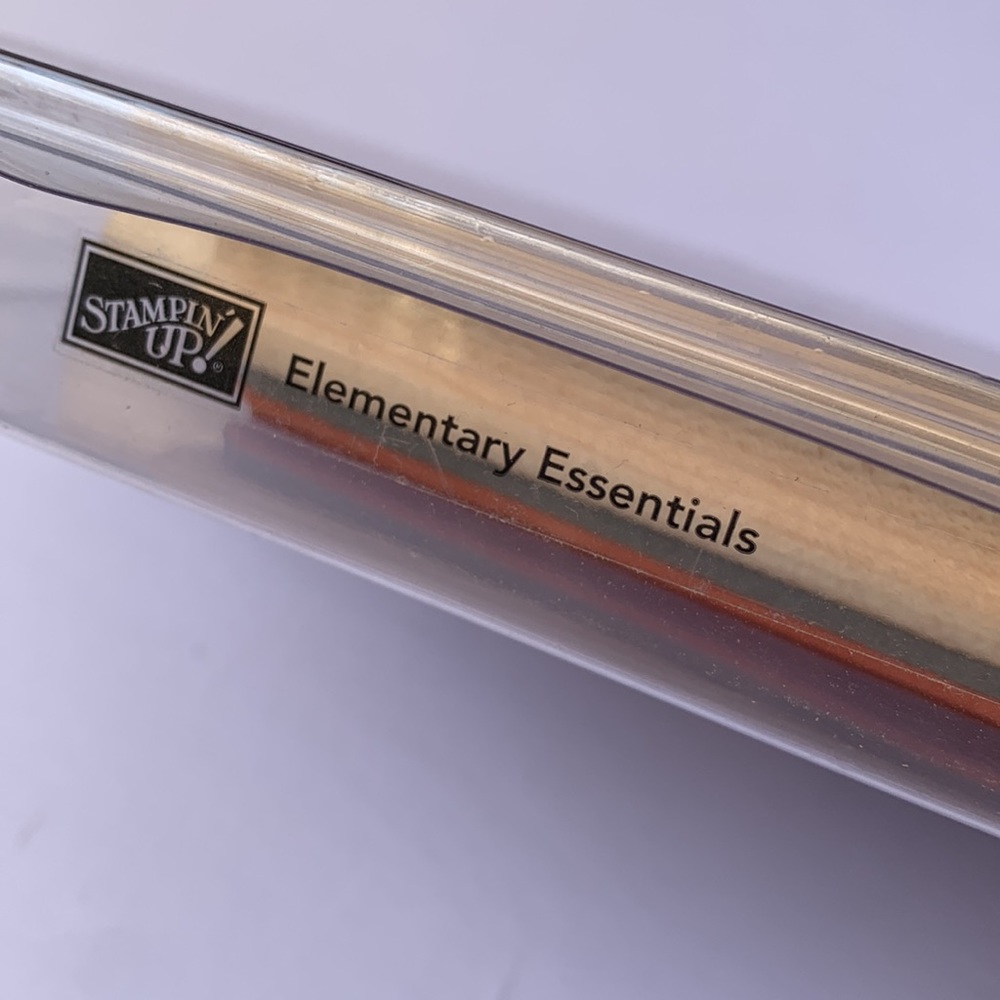 Stampin' Up ELEMENTARY ESSENTIALS Mounted Wood Stamp Set RETIRED - Picture 3 of 3